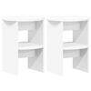 vidaXL Seitenschrank 2 pcs Wei&szlig; &Oslash;40 x 50 cm Holzwerkstoff