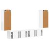 vidaXL TV-Wandregal-Set 4 pcs Hochglanz Wei&szlig; Holzwerkstoff