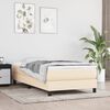 vidaXL Boxspringbettgestell Creme 90x190 cm Stoff