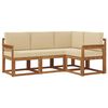 vidaXL Outdoor-Sofagarnitur mit Kissen 4 pcs Natur und Beige