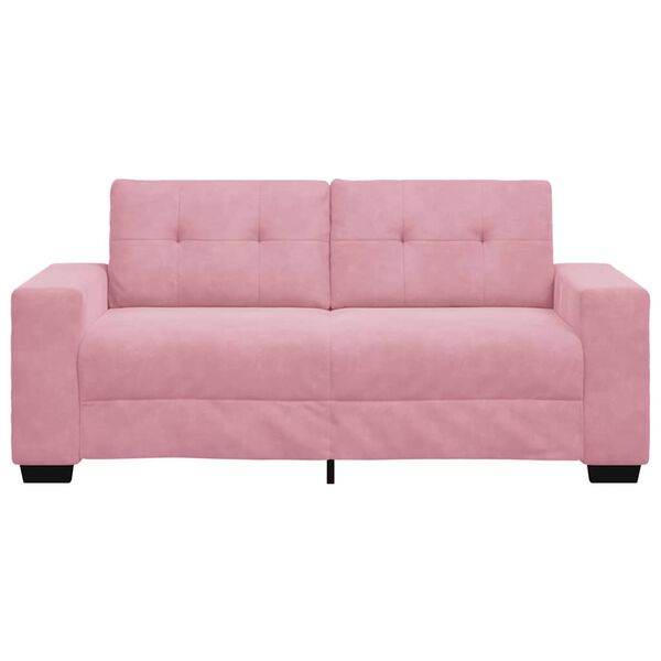 vidaXL Zweisitzer-Sofa Rosa 140 cm Samt