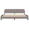 vidaXL Bettgestell "Dover" Taupe 200x200 cm Stoff
