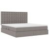 vidaXL Bett mit Stauraum und LED mit LED Taupe 180 x 200 cm Polyester