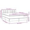 vidaXL Boxspringbett mit Matratze & LED Schwarz 140x210 cm Samt