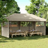 vidaXL Party-Zelt Taupe 292 x 580 x 315 cm Oxford-Stoff