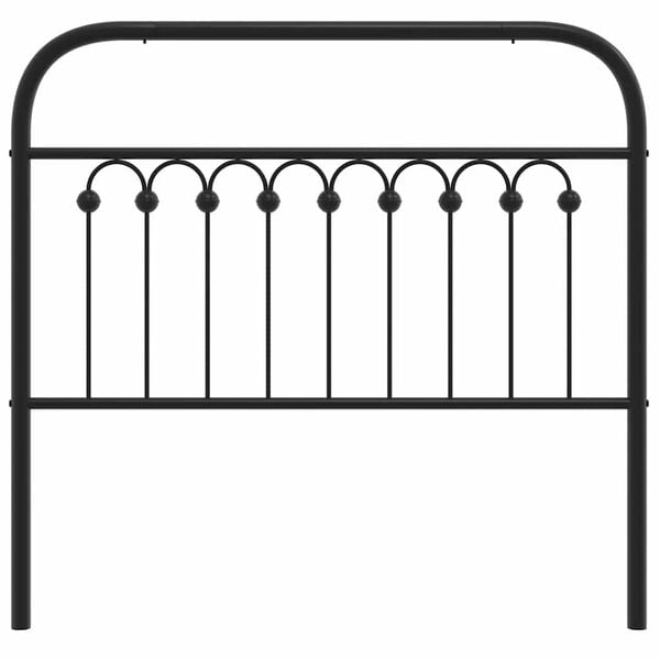 vidaXL Ersatz-Kopfteil Metall Schwarz 100 cm