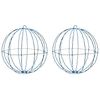 vidaXL Ball 2 stk. Kaltwei&szlig; 40 x 40 x 42 cm Metall 192 LEDs