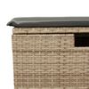 vidaXL 4-tlg. Garten-Sofagarnitur mit Kissen Beige Poly Rattan