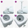 vidaXL Camping-Toilette Grau und Weiß 41,5 x 36,5 x 37,5 cm
