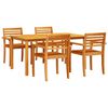 vidaXL Garten Essgruppe 5 stk. Braun Massivholz Akazie