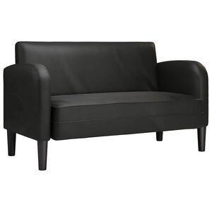 vidaXL Zweisitzer-Sofa Schwarz 110 cm Kunstleder