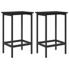 vidaXL Barhocker 2 stk. Schwarz Eichen-Optik 40 x 32 x 74 cm