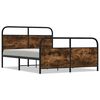 vidaXL Bettgestell ohne Matratze 120x190 cm R&auml;uchereiche Holzwerkstoff