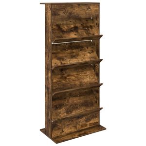 vidaXL Magazinregal Ger&auml;ucherte Eiche 70 x 41 x 156 cm Holzwerkstoff