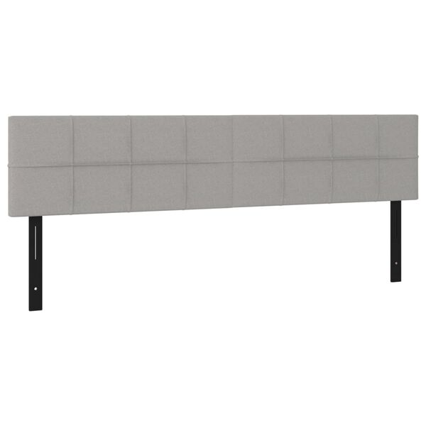 vidaXL Kopfteile 2 Stk. Hellgrau 100x5x78/88 cm Stoff