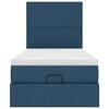 vidaXL Ottoman-Bett mit Matratze Blau 80x200 cm Stoff