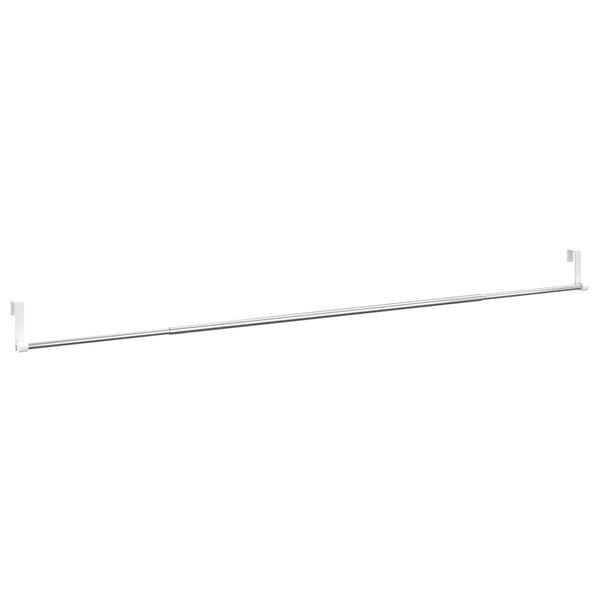 vidaXL Gardinenstangen 2 Stk. Wei&szlig; und Silbern 90-135 cm Aluminium