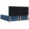 vidaXL Boxspringbett mit Matratze mit Kopfteil Blau 200 x 200 cm Stoff