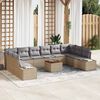 vidaXL Garten-Sofa-Set 11 pcs Beige und Hellgrau