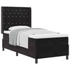 vidaXL Boxspringbett mit Kopfteil Schwarz 90 x 190 cm Samt