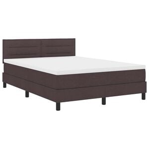 vidaXL Boxspringbett mit Matratze Dunkelbraun 160 x 200 cm Stoff