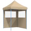 vidaXL Partyzelt 200 x 200 x 306 cm Beige Oxford-Stoff