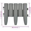 vidaXL Rasenkanten 36 Stk. Grau 10 m PP