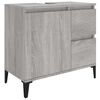 vidaXL Badschrank Grau Sonoma 65x33x60 cm Holzwerkstoff
