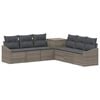 vidaXL Sofa Set 7 stk. Grau und Dunkelgrau Polyrattan und Stahl
