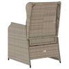 vidaXL Gartenbank mit Kissen 2 pcs Hellgrau Poly Rattan