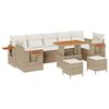 vidaXL Gartensofa-set 13 stk. 9-Sitzanzahl Beige und Creme Poly-Rattan
