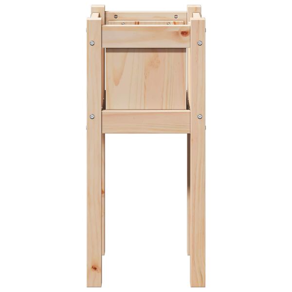 vidaXL Garten-Pflanzgef&auml;&szlig; Natur 31 x 31 x 70 cm Massives Kiefernholz