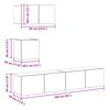 vidaXL 4-tlg. TV-Schrank-Set Weiß Holzwerkstoff