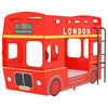 vidaXL Etagenbett Londoner Bus Rot MDF 90x200 cm