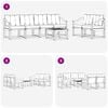 vidaXL Outdoor-Sofagarnitur mit Kissen 7 pcs Natur und Beige