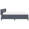 vidaXL Boxspringbett mit Matratze Dunkelgrau 200 x 200 cm Polyester