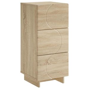 vidaXL Sideboard Sonoma-Eiche 33.5 x 34.5 x 75 cm Holzwerkstoff