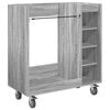vidaXL Golf Schrank Mit Rad Uni Graues Sonoma 90 x 45 x 98 cm
