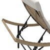 vidaXL Sonnenliegen 2 Stk. mit Tisch Beige Poly Rattan