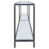 vidaXL Konsolentisch Weiß 180x35x75,5 cm Hartglas
