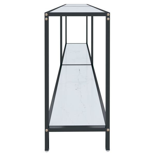 vidaXL Konsolentisch Weiß 180x35x75,5 cm Hartglas
