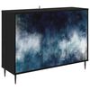 vidaXL Sideboard RAALTE Schwarz Eichen-Optik 102 x 33 x 76 cm