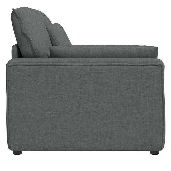 vidaXL Modulares Sofa Endmodul mit Armlehne Kissen Dunkelgrau 100 cm