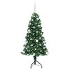 vidaXL Eckiger k&uuml;nstlicher Weihnachtsbaum Gr&uuml;n 150 cm PVC und Metall