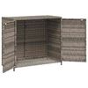 vidaXL Gartenschrank Grau 83x45x76 cm Poly Rattan