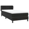 vidaXL Boxspringbett mit Matratze Schwarz 90x210 cm Samt