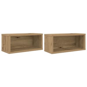 vidaXL CD Aufbewahrungsregal 2 stk. Artisan-Eiche 40 x 17 x 17 cm