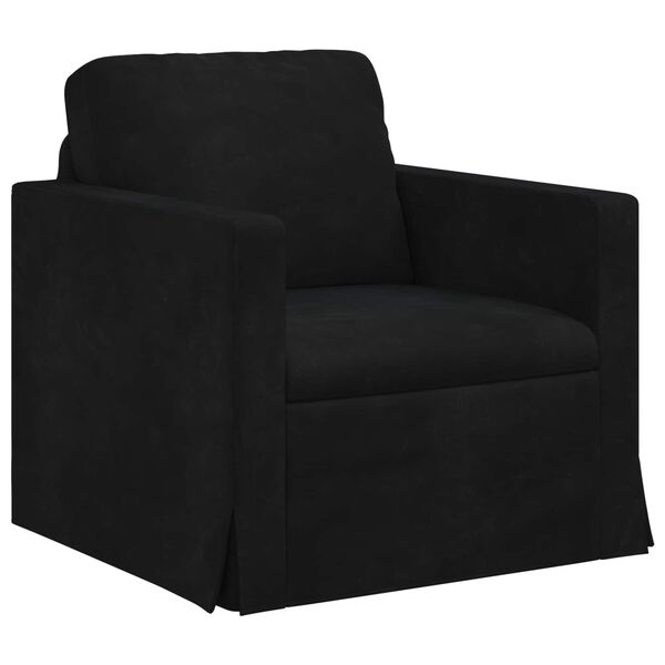 vidaXL Sofa 2 pcs Schwarz 158 x 78 x 80 cm Samt