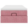 vidaXL Ottoman-Bett mit Matratze Rosa 90x200 cm Samt