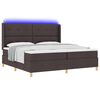 vidaXL Boxspringbett mit Matratze Braun 200 x 200 cm Stoff